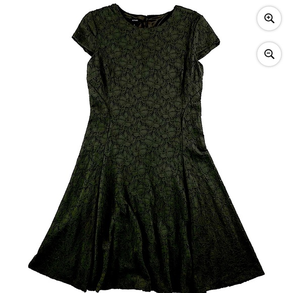 Alfani Dresses & Skirts - Alfani Woman black A-Line Lace-over Dress Cap Sleeve 6p